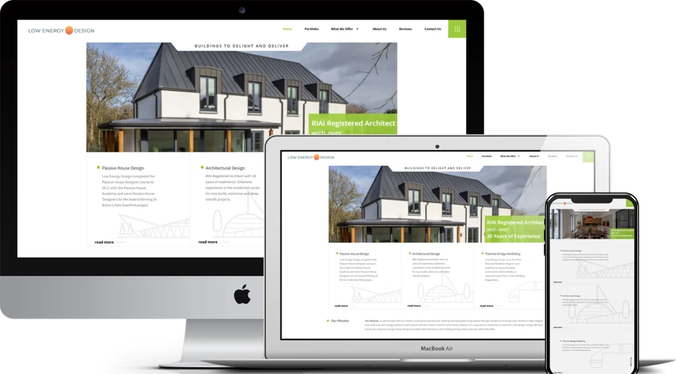 Sustainable architecture website for Low Energy Design