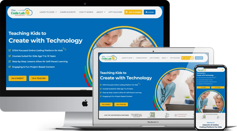 Coding education platform for The Code Lab