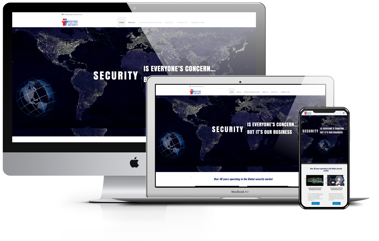 Response Sec- website design presentation
