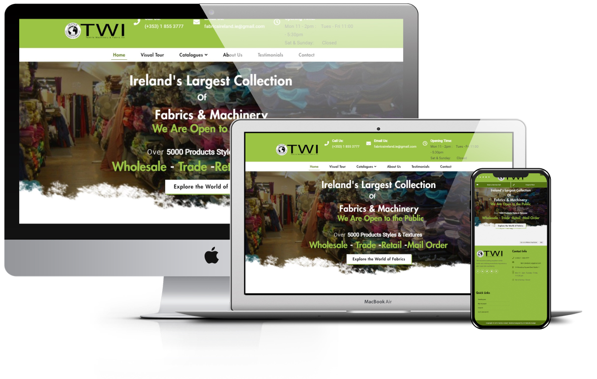 Fabrics Ireland - ecommerce design presentation