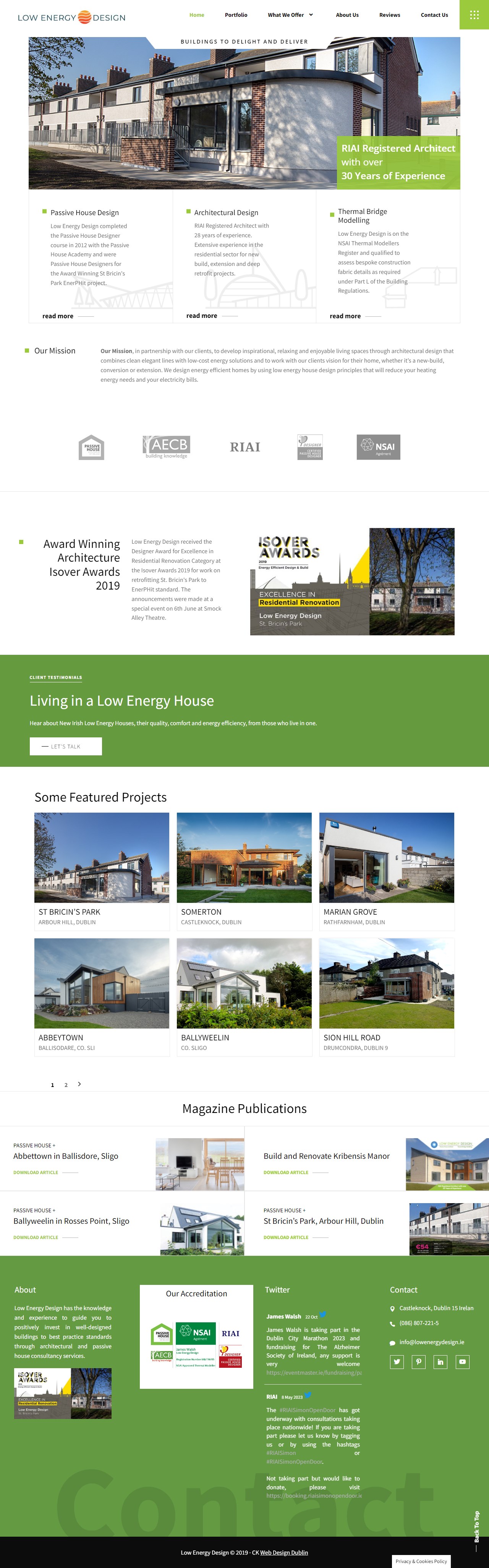 low energy full website screenshot