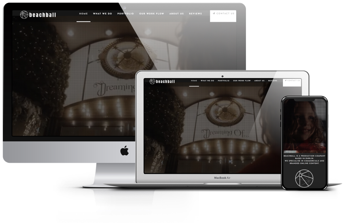 Beachball - website design presentation