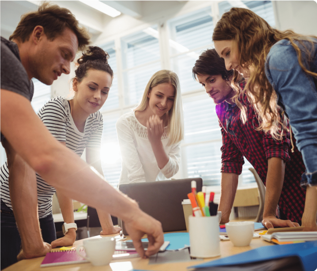 agency staff are working on new content strategy for thiers client