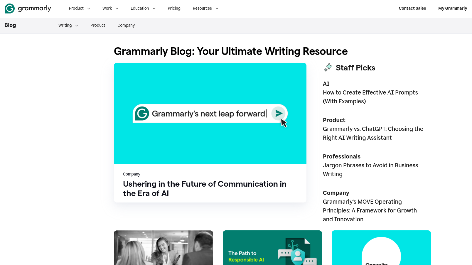 blog website example of grammarly