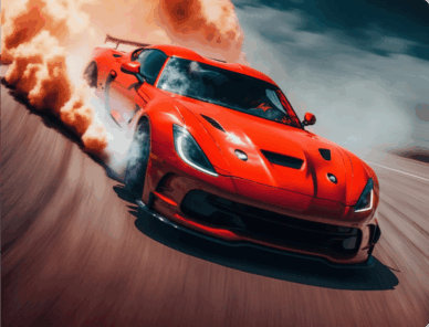 fast car drifting on High speed and high performance expressing custom design high performance